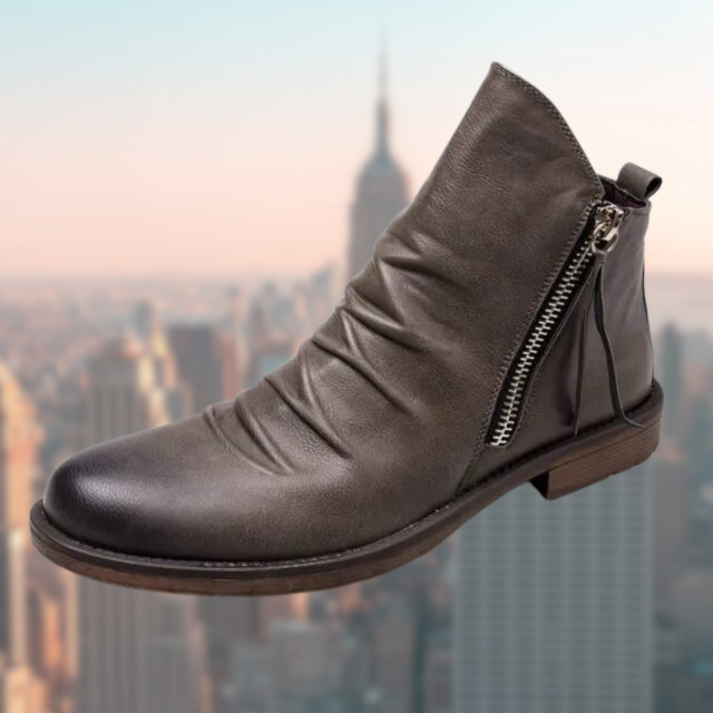 Robust and durable leather boots