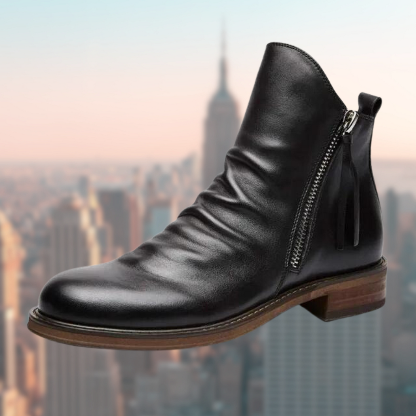 Robust and durable leather boots