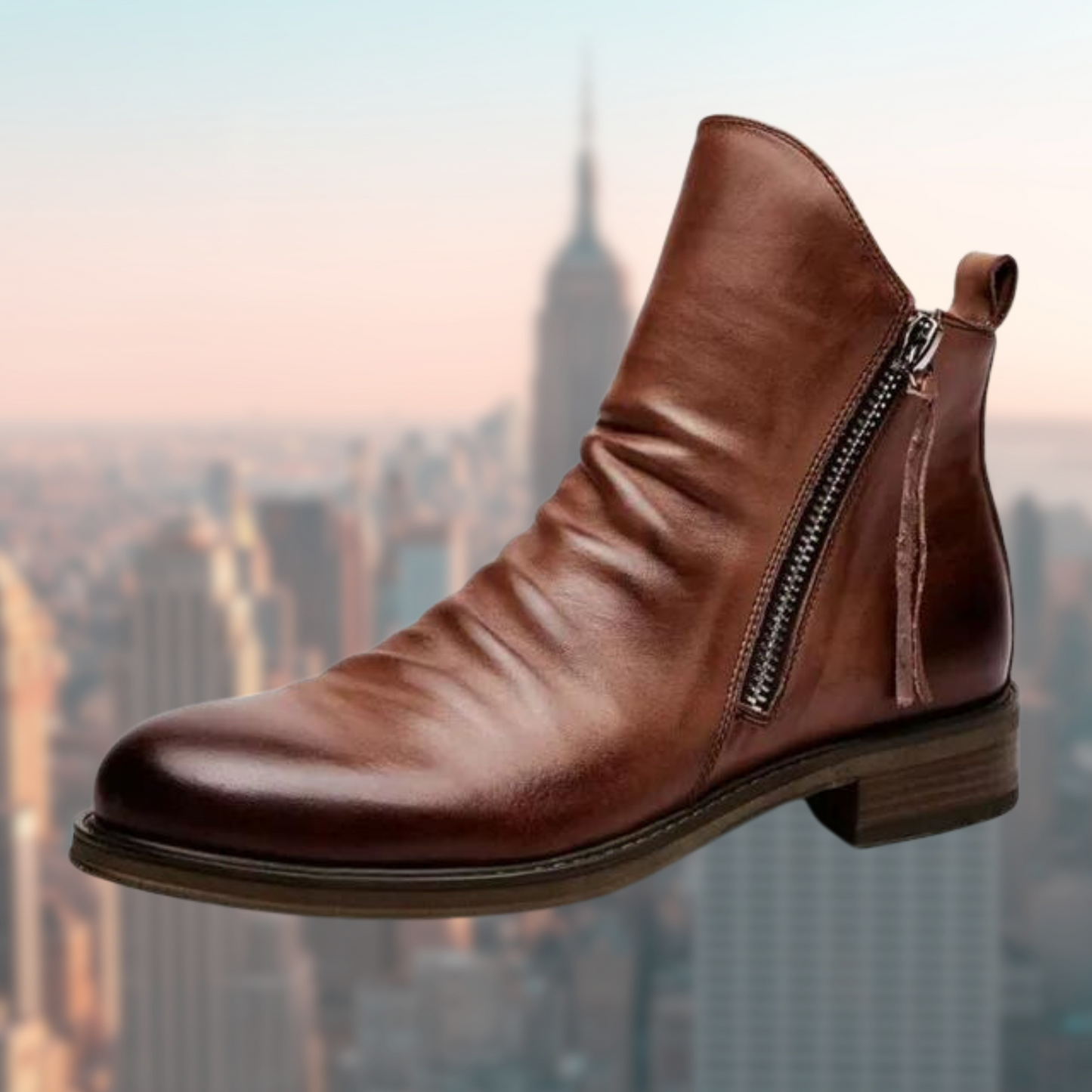 Robust and durable leather boots