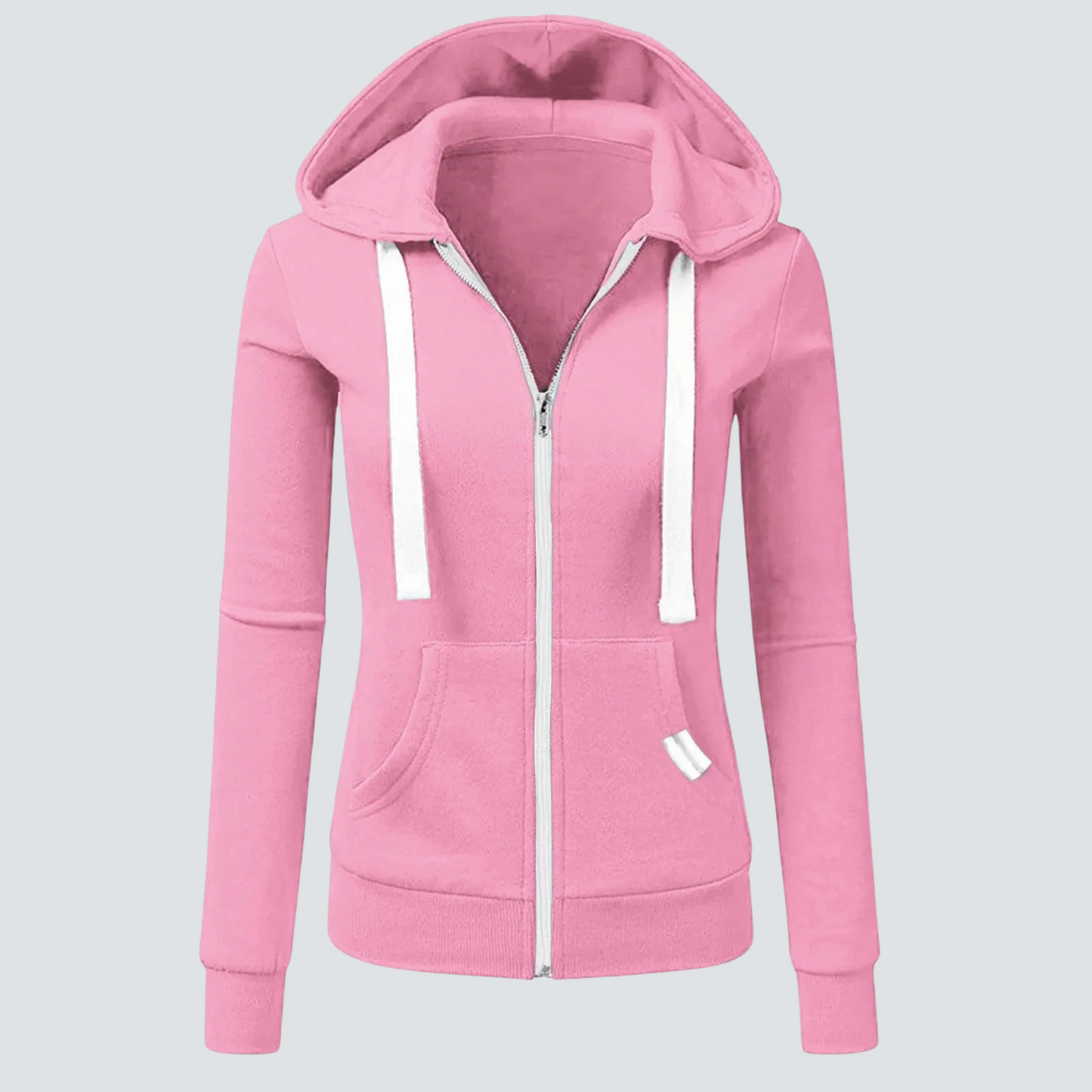 Women - Wool Hoodie - Zip-Up with Drawstring - Comfortable & Stylish Winter Wear