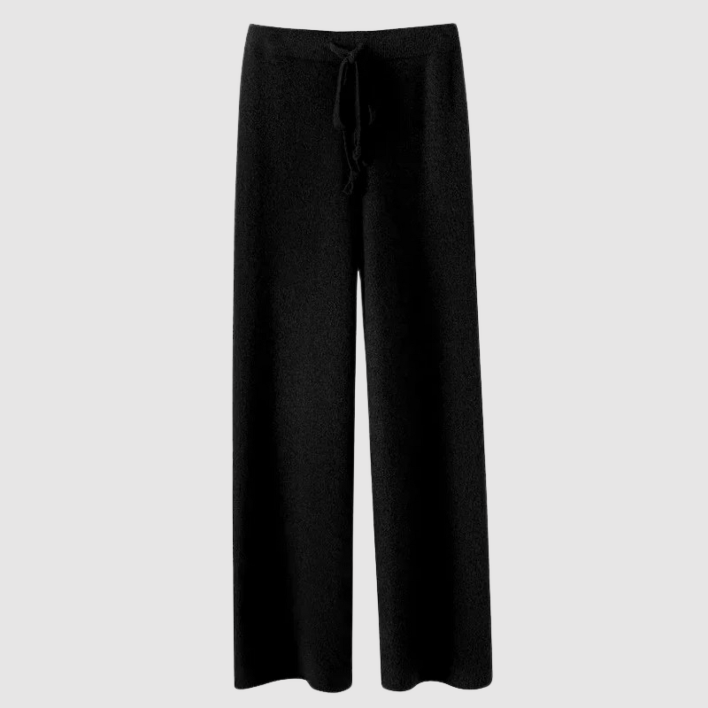 Women - Knitted Trousers - High Waist, Wide Leg - Comfortable and Trendy Fashion