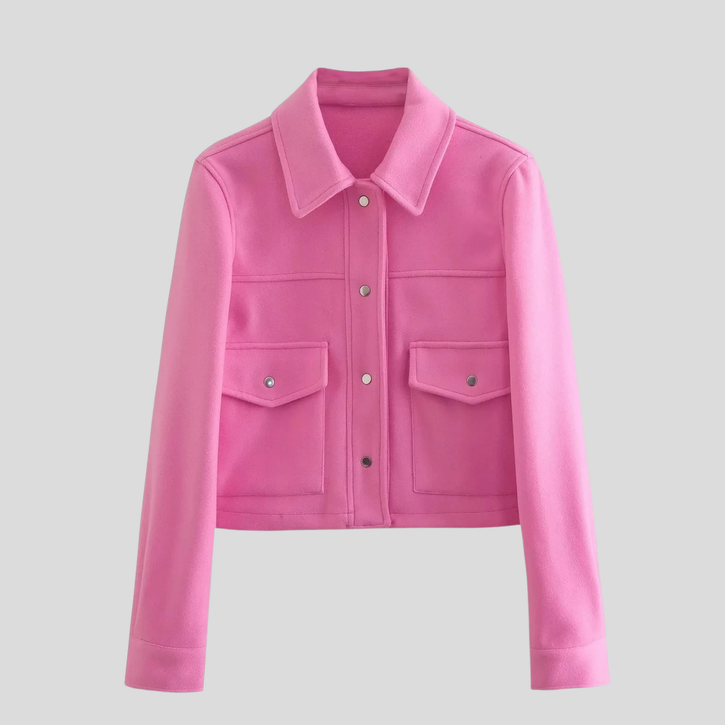 Women - Button Long Sleeve Jacket - Stylish & Comfortable - Perfect for Every Occasion