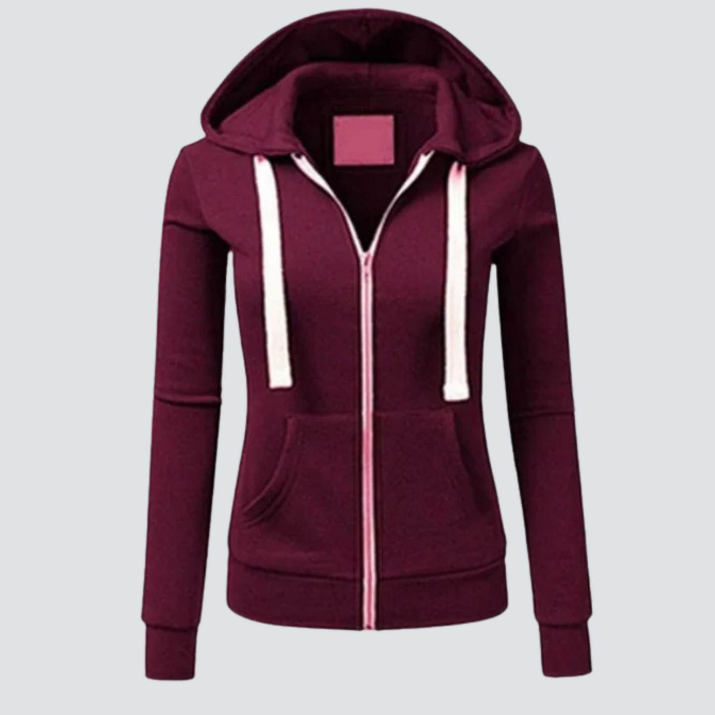 Women - Wool Hoodie - Zip-Up with Drawstring - Comfortable & Stylish Winter Wear