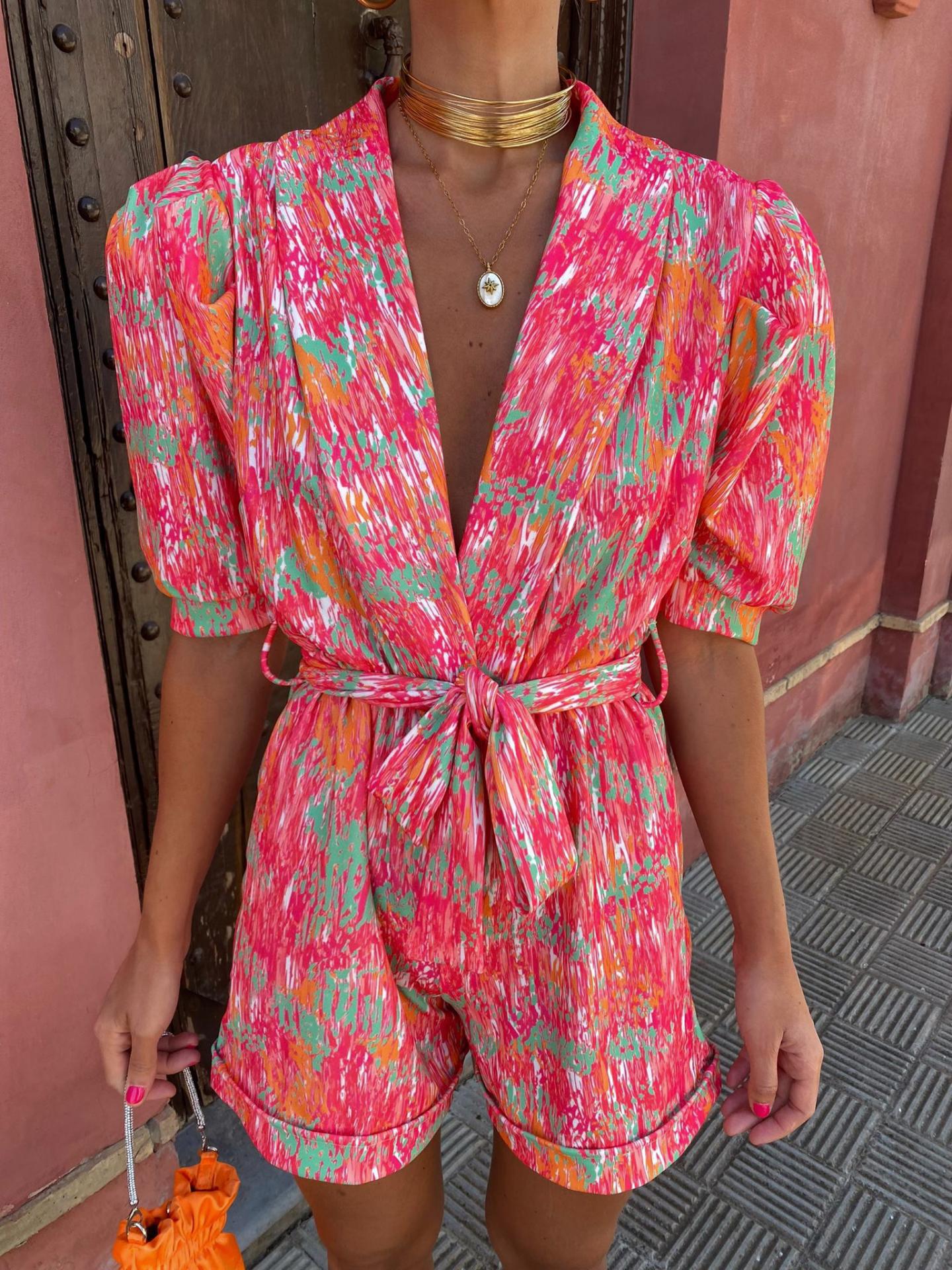 Playsuit Ladies Deep V-neck & Summer 2023 Fashion Style