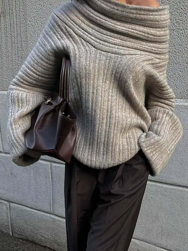 Women - Oversize Jumper - Cozy Knitted Sweater - Comfortable Casual Fashion