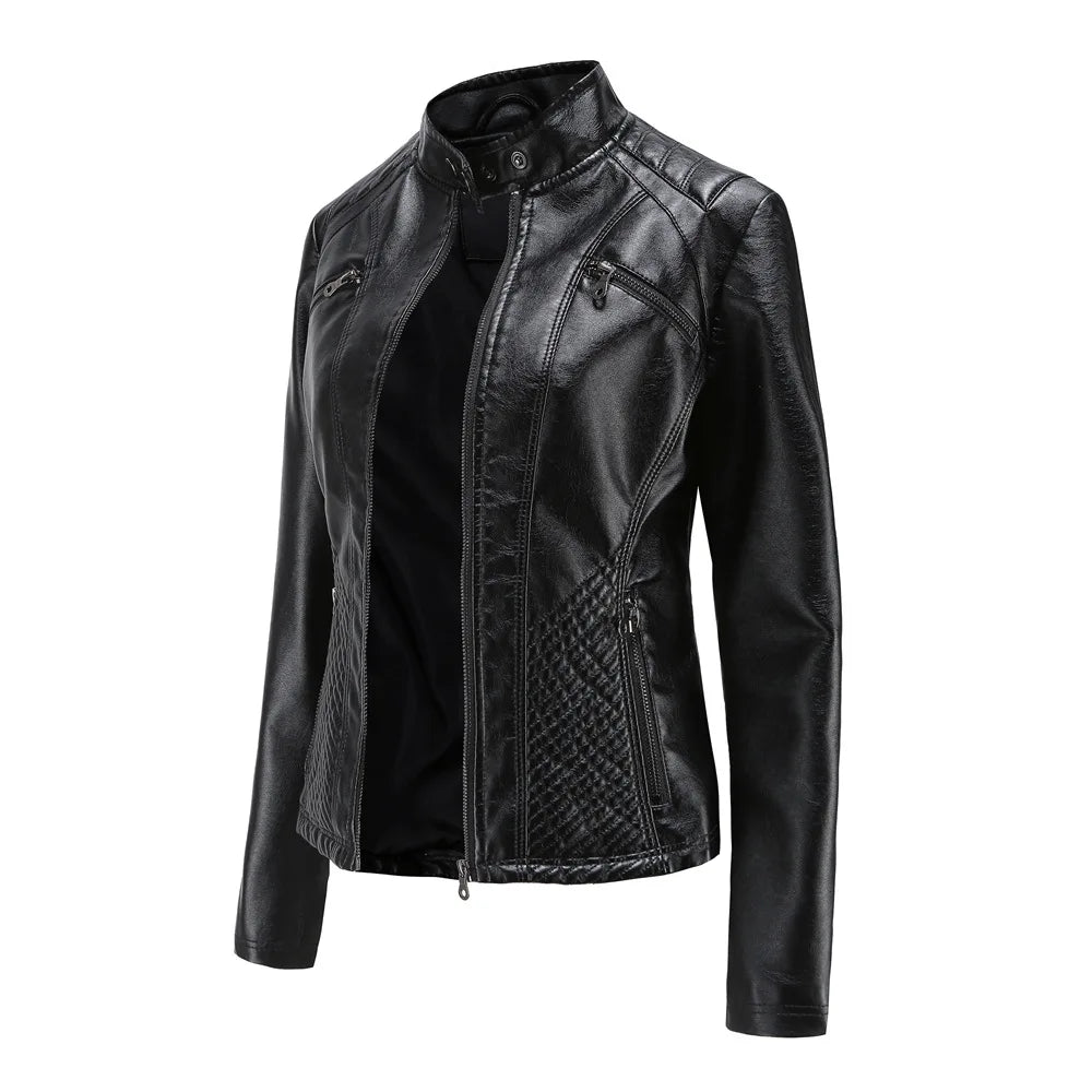 Stylish leather jacket for women