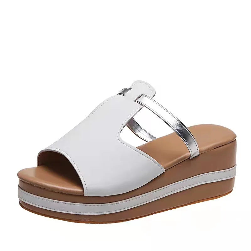 Platform wedge sandals with thick sole