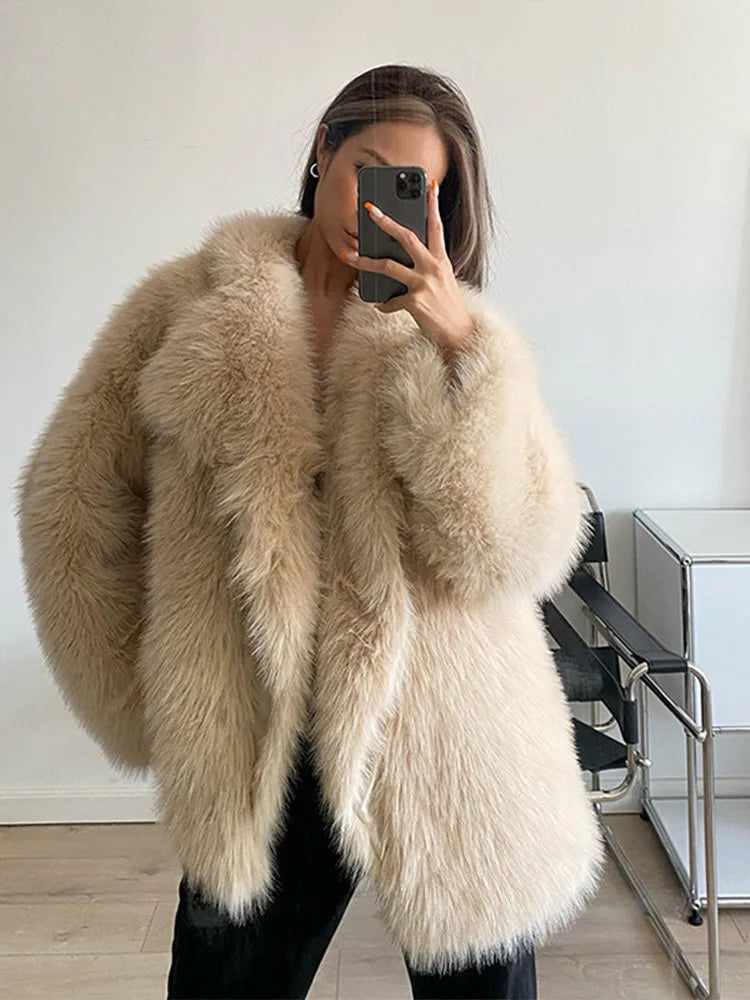 Slim Faux Fur Coat