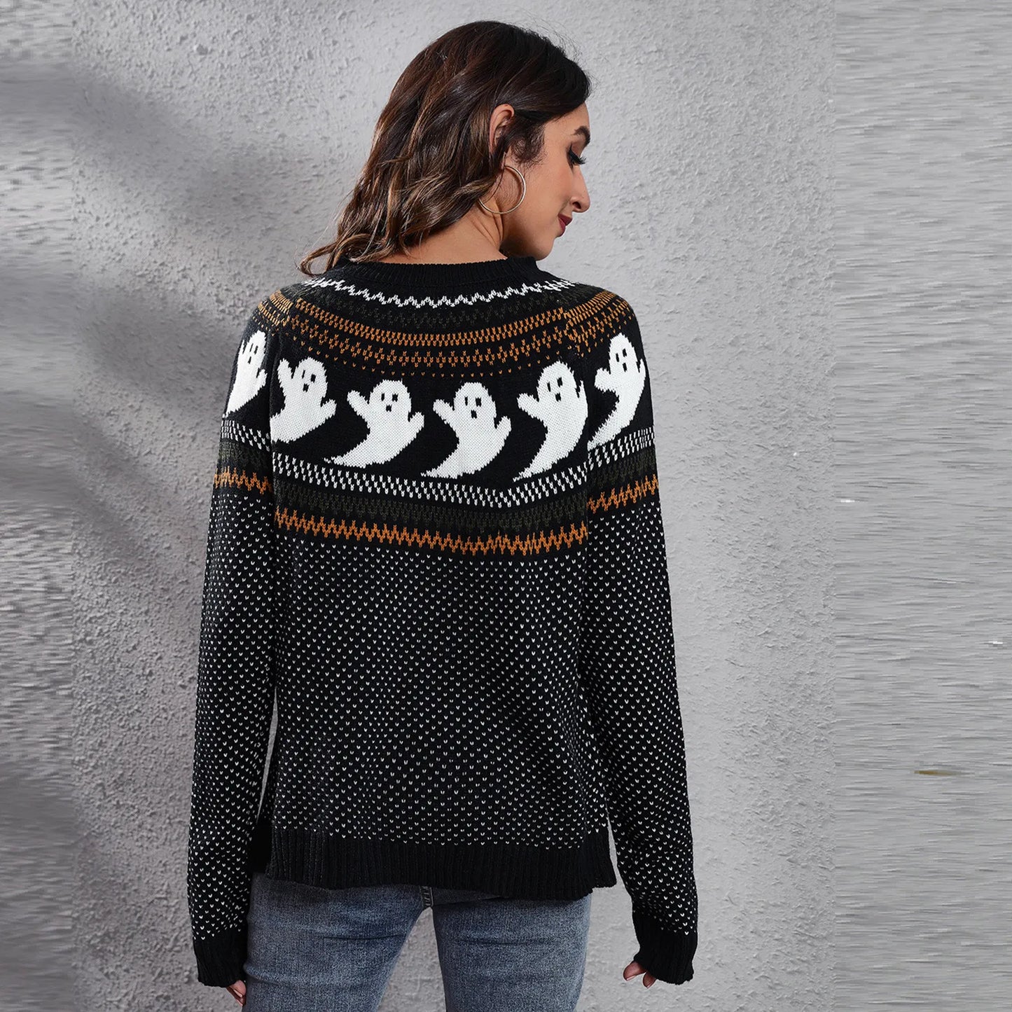 Halloween Ghost Vintage Women's Sweater