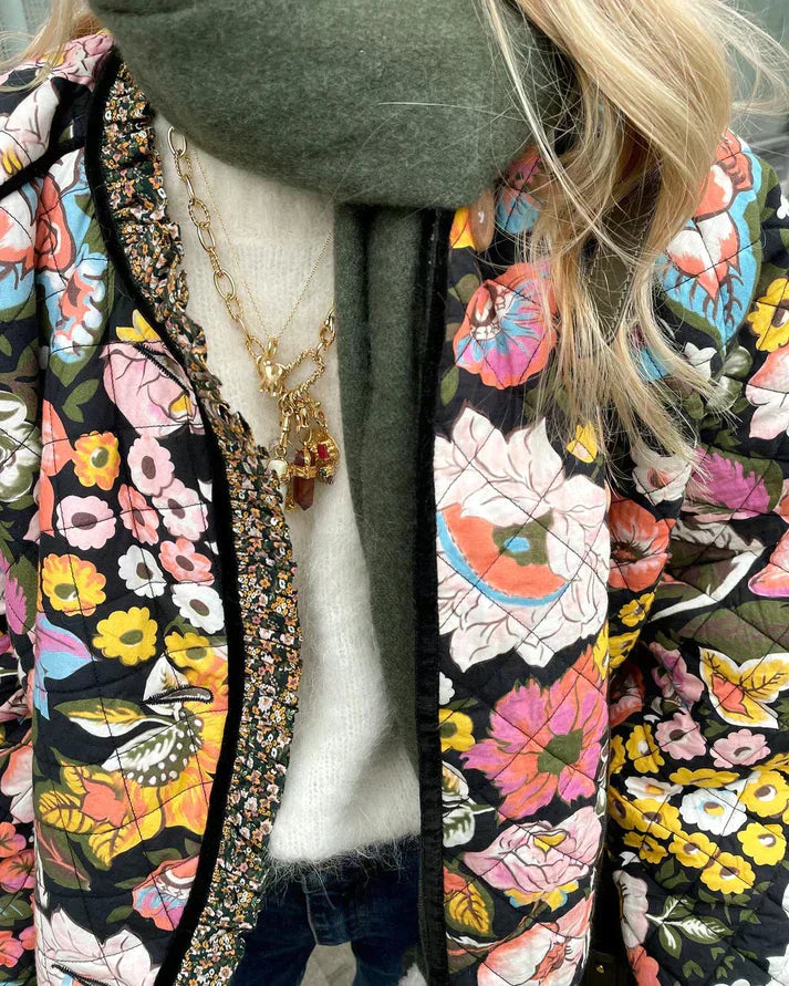 Jacket with floral pattern