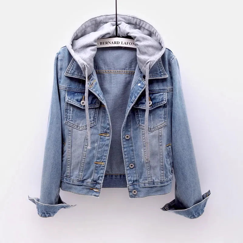 Women’s - Ladies Denim Jacket - Classic Blue - Stylish and Comfortable Casual Outerwear