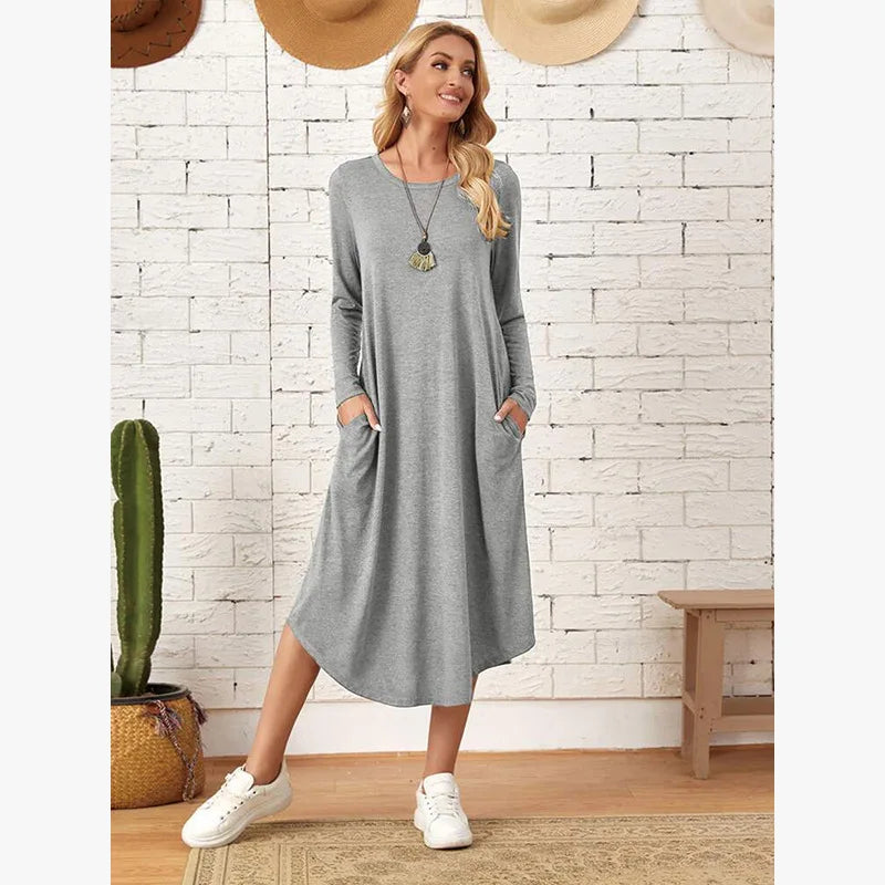 Long-sleeved casual dress