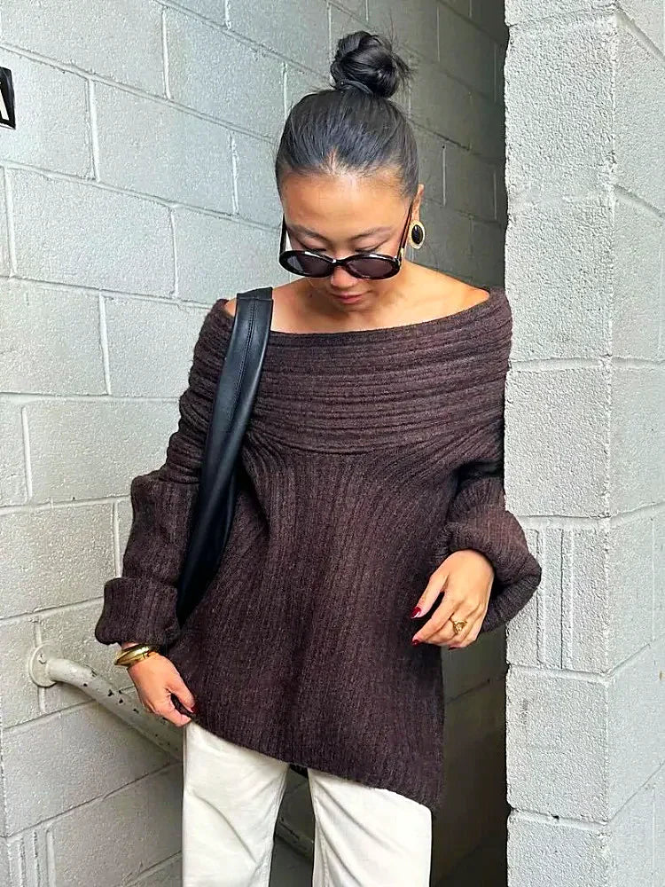 Women - Oversize Jumper - Cozy Knitted Sweater - Comfortable Casual Fashion