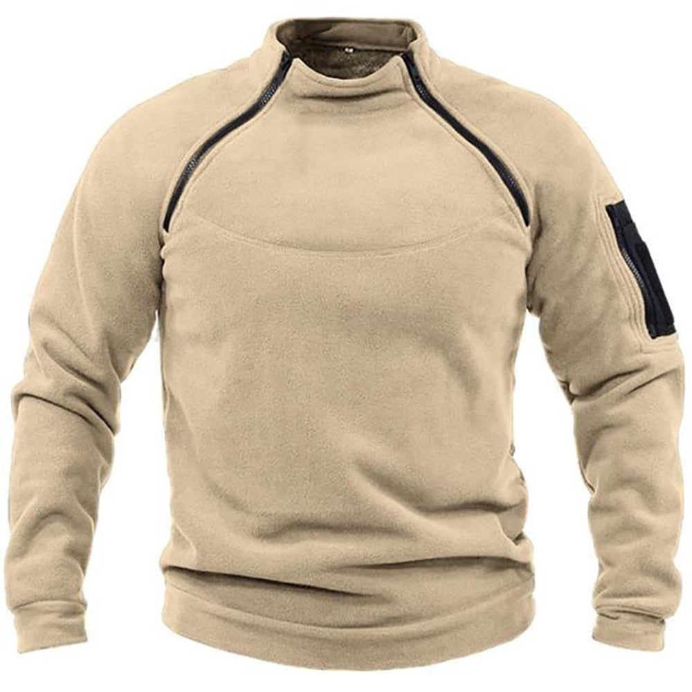 Outdoor jacket -Tactical fleece pullover for hunting