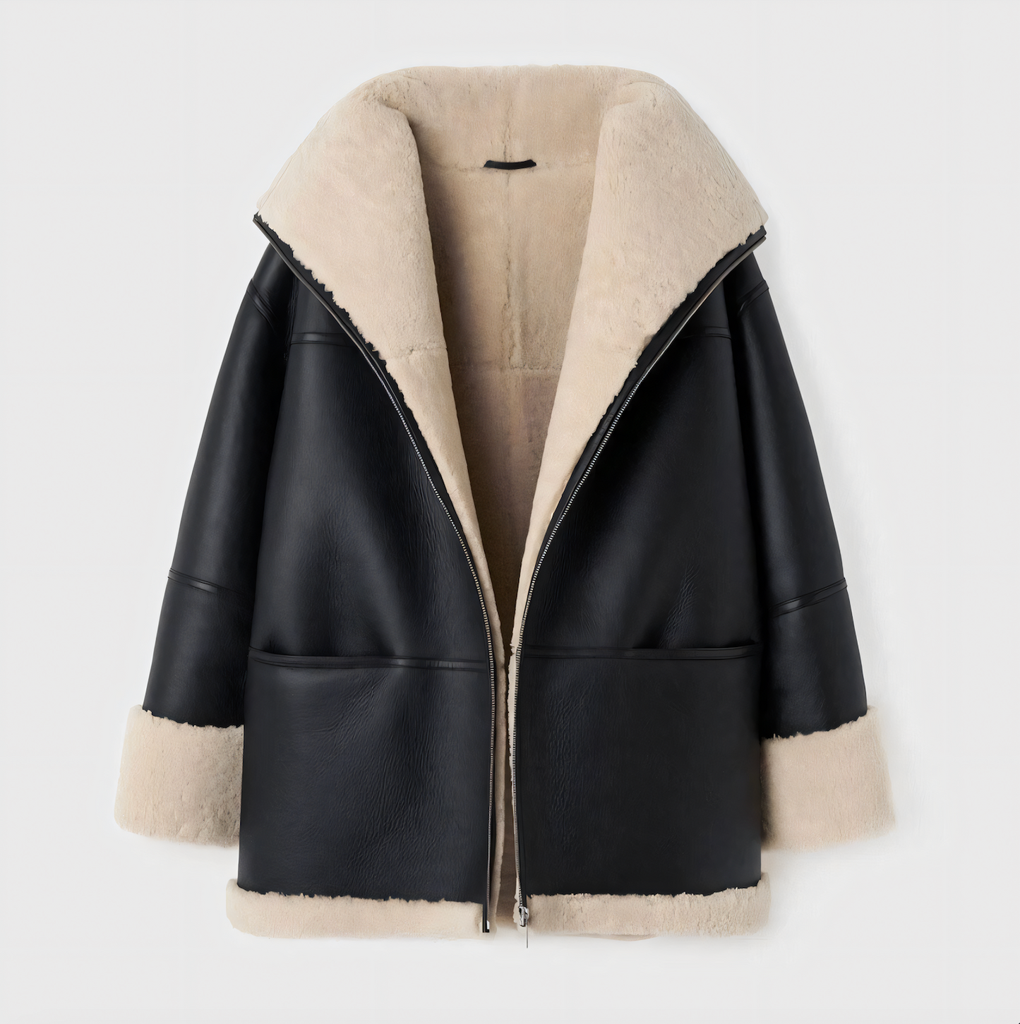 Fur-lined winter jacket