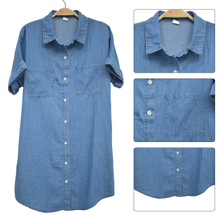 Modern short denim dress