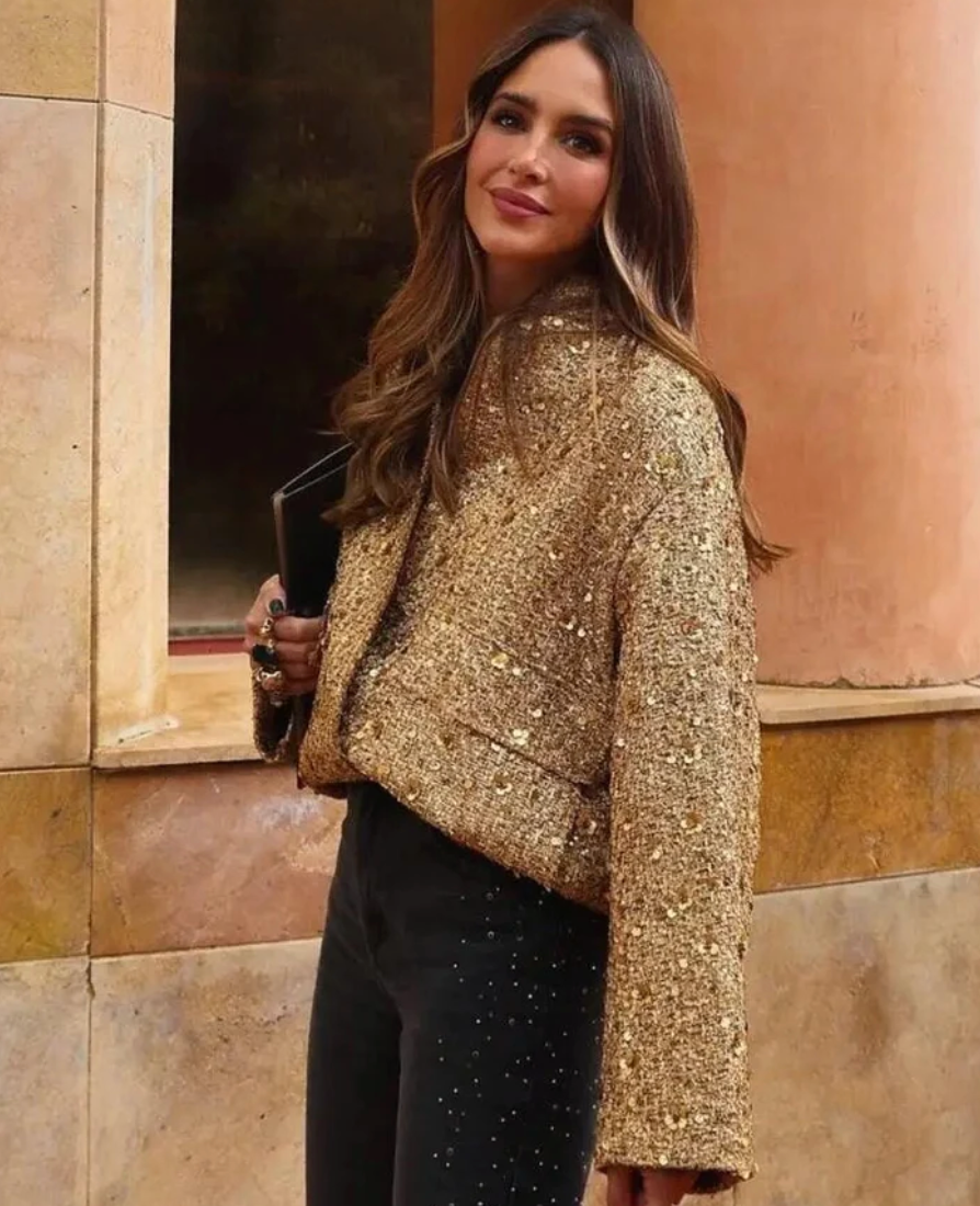 Women's Sequin Jacket - Stylish and Eye-Catching Design - Ideal for Parties and Events - Trendy Outerwear