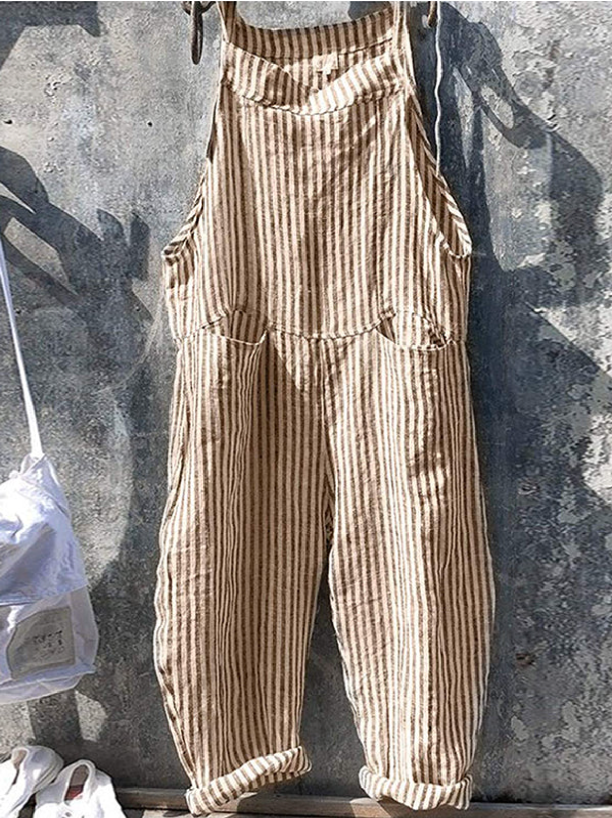 Striped casual jumpsuit