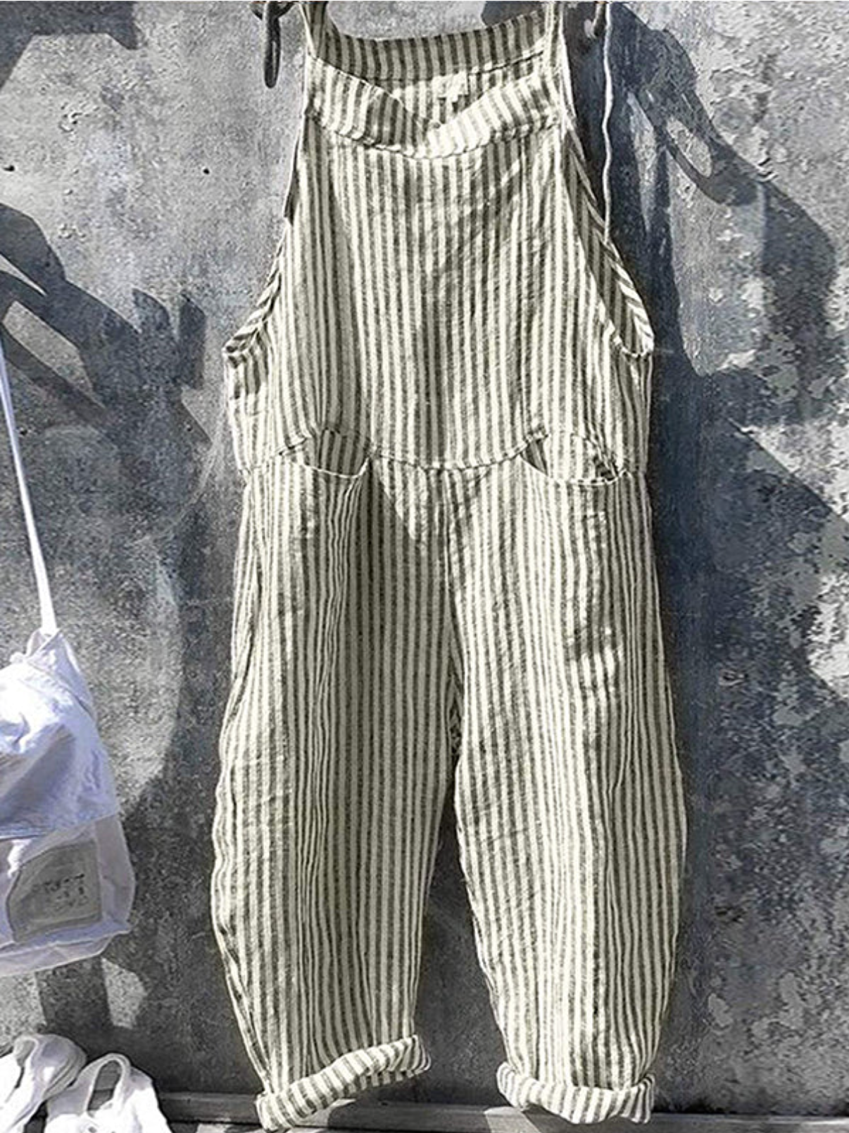 Striped casual jumpsuit