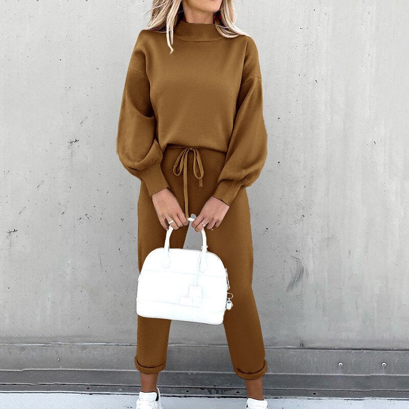 Turtleneck jumper comfort set