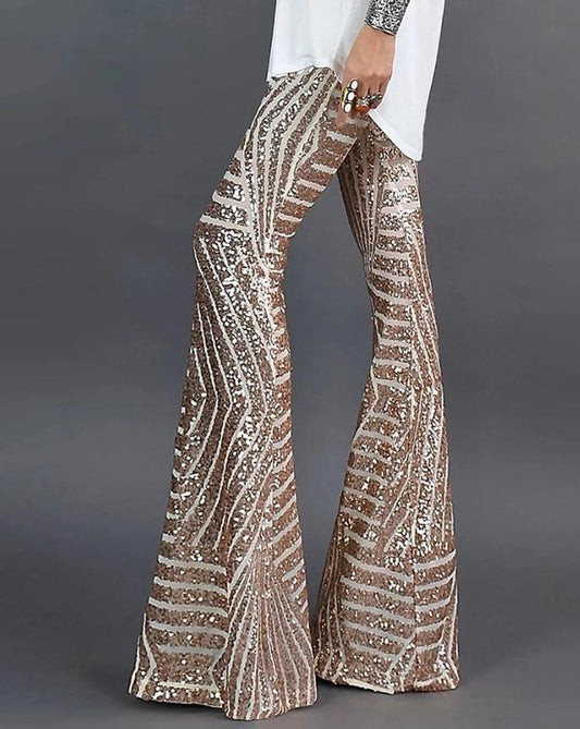 Gold glitter rubber trousers