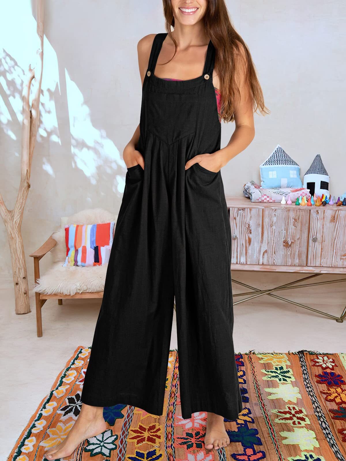 Sleeveless jumpsuit for women