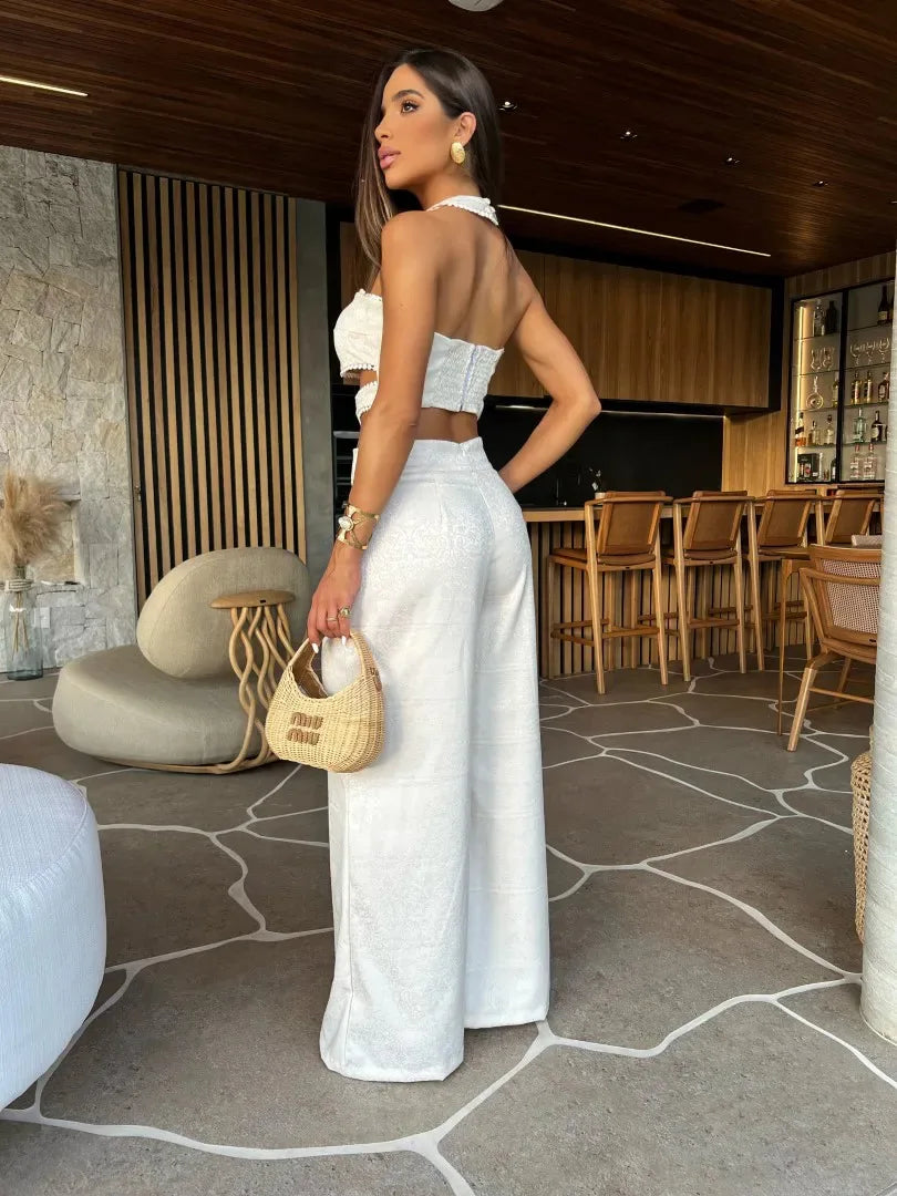 Elegant, one-piece, hollowed-out jumpsuit