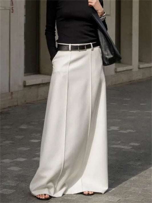 Women - H-Line Skirts - Stylish Plain Design - Trendy Fashion Essential