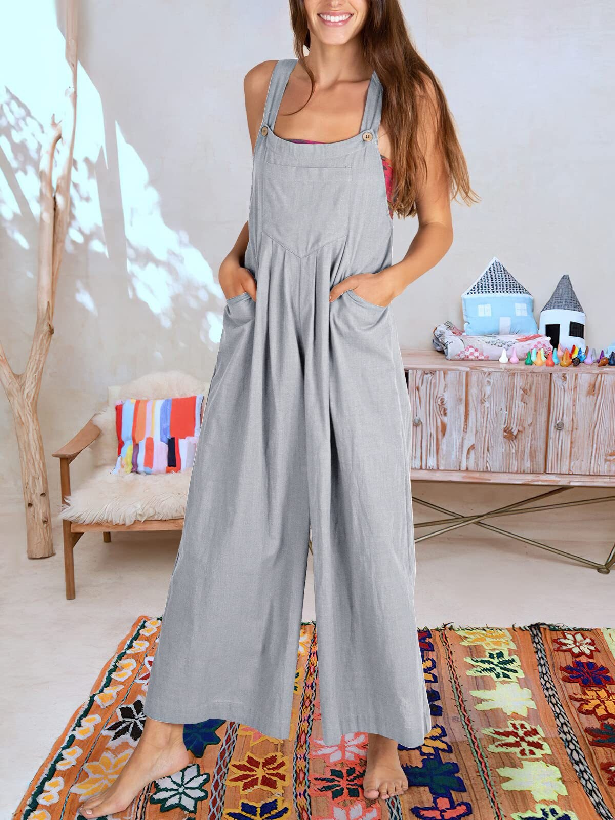 Sleeveless jumpsuit for women