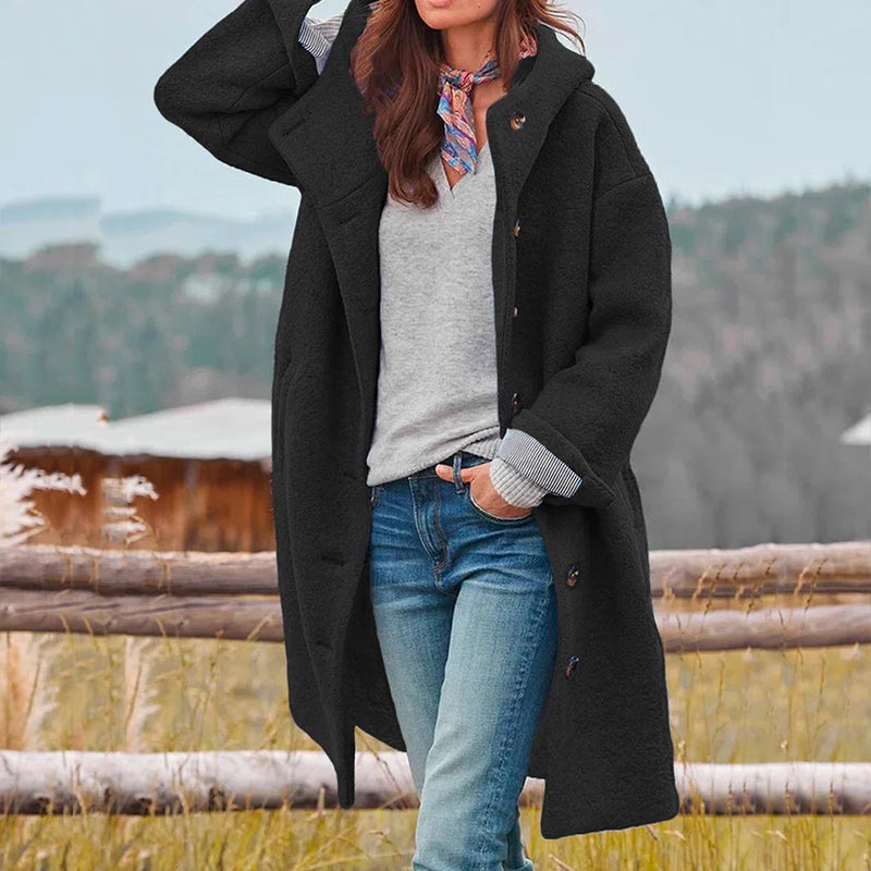 Elegant thick winter jacket for women