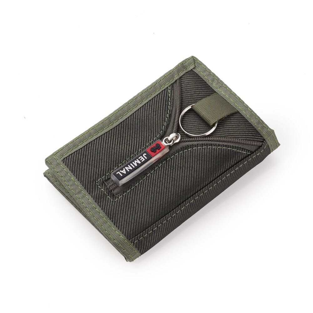 Compact tactical wallet with zip pocket