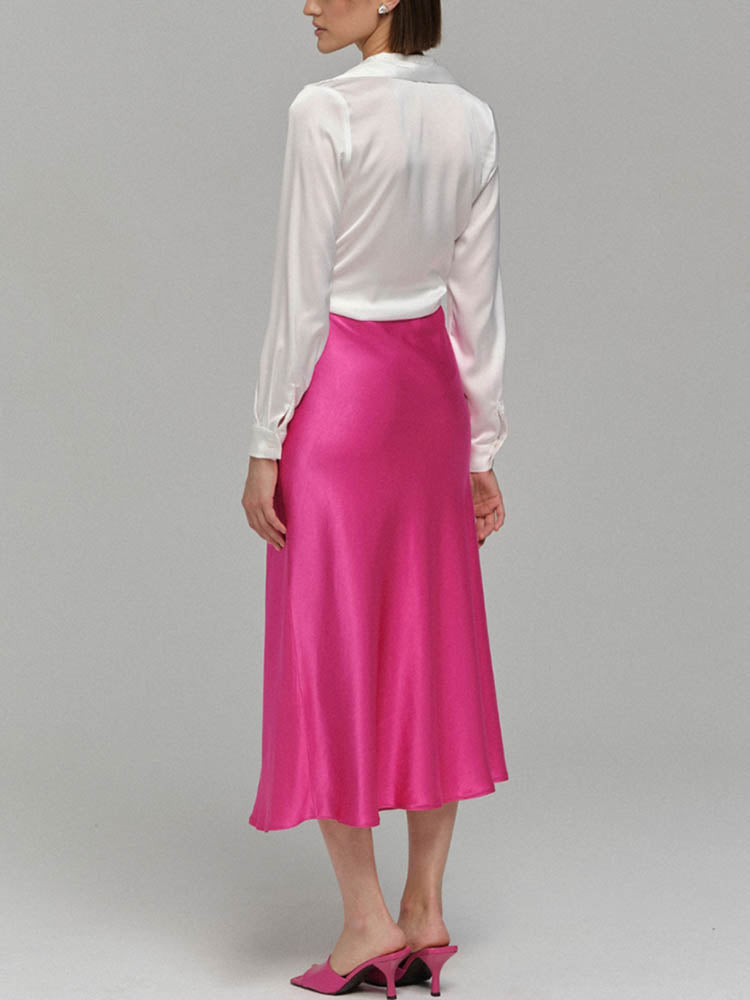 Satin silk skirt