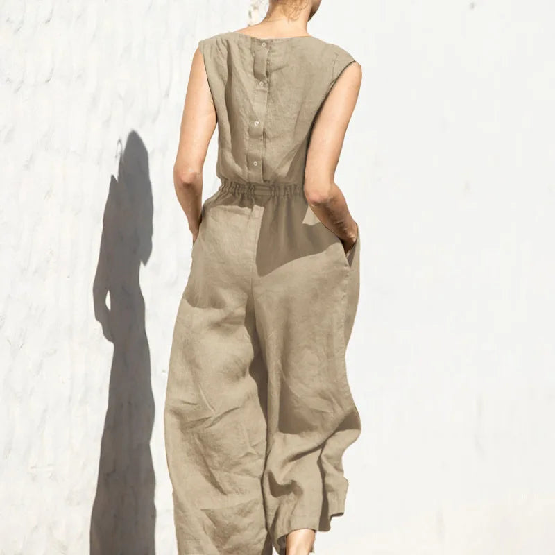 Cotton-linen overall