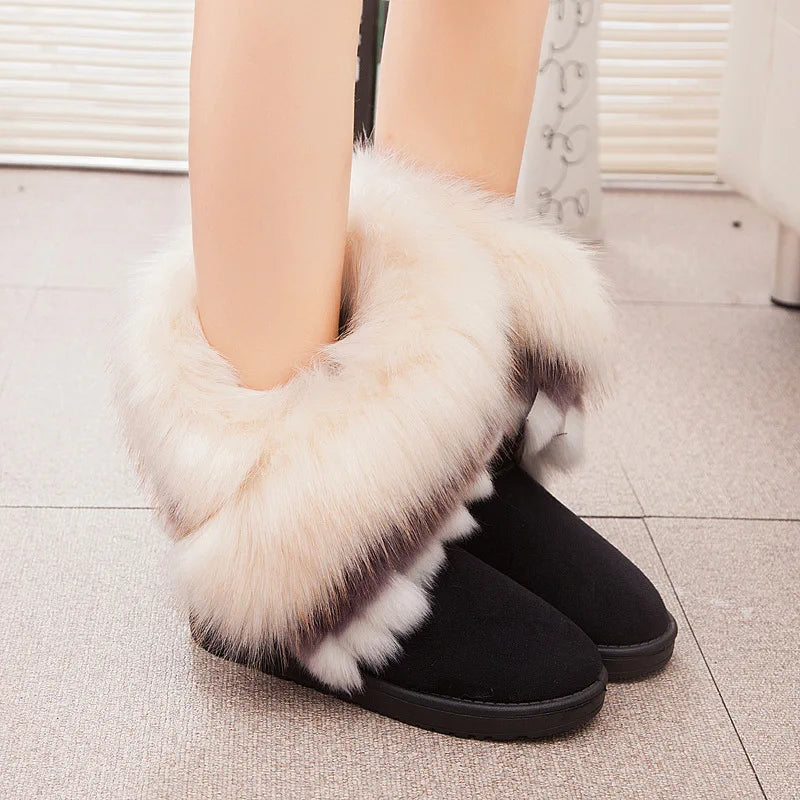 Fur winter boots