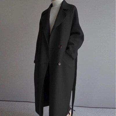 Long wool coat for winter