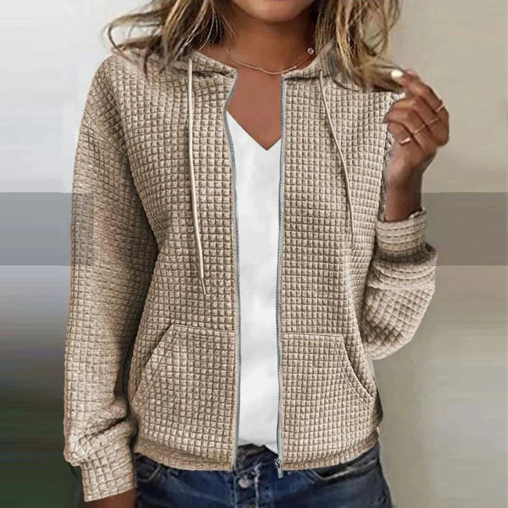 Women's Chequered Jacket - Stylish & Comfortable - Trendy Fashion - Perfect for Any Occasion