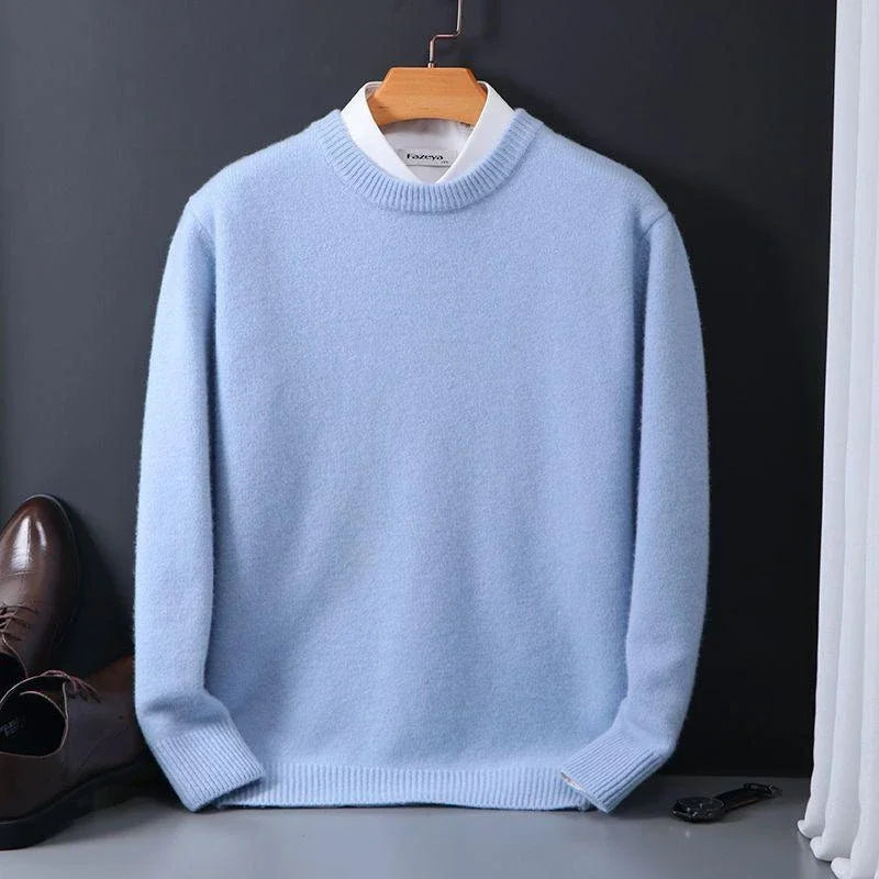 Men - Stylish Jumper - Cozy Knit Fabric - Trendy Casual Knitwear