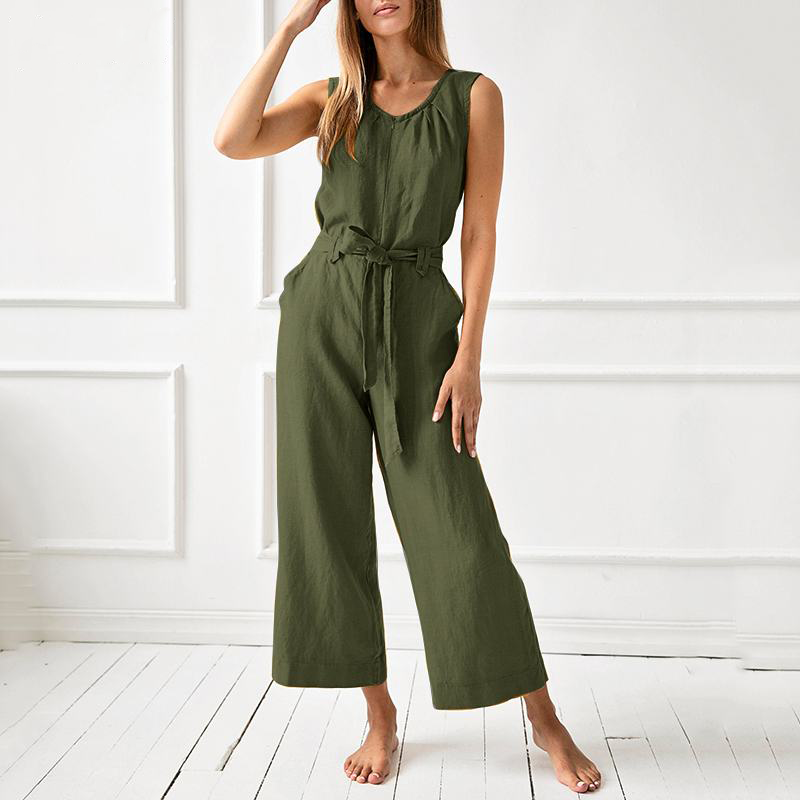 Casual jumpsuit with wide leg