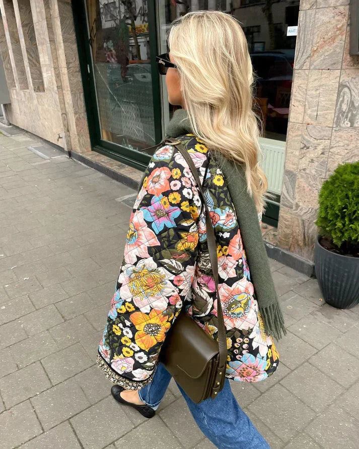 Jacket with floral pattern