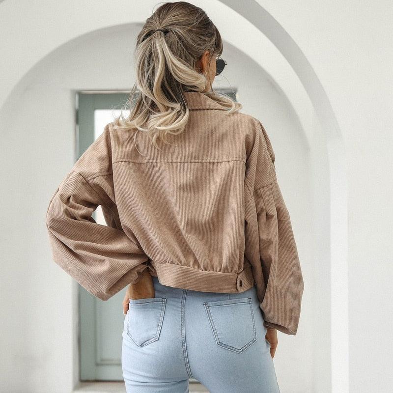 Corduroy short jacket