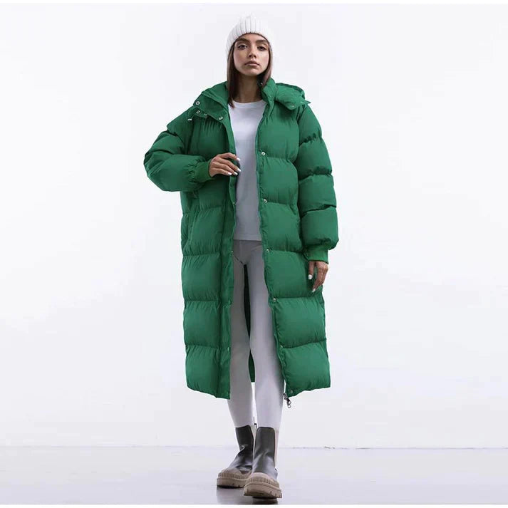 Thick and warm long puffer jacket