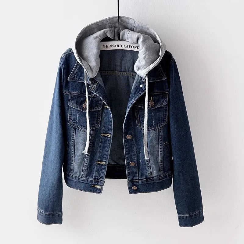 Women’s - Ladies Denim Jacket - Classic Blue - Stylish and Comfortable Casual Outerwear