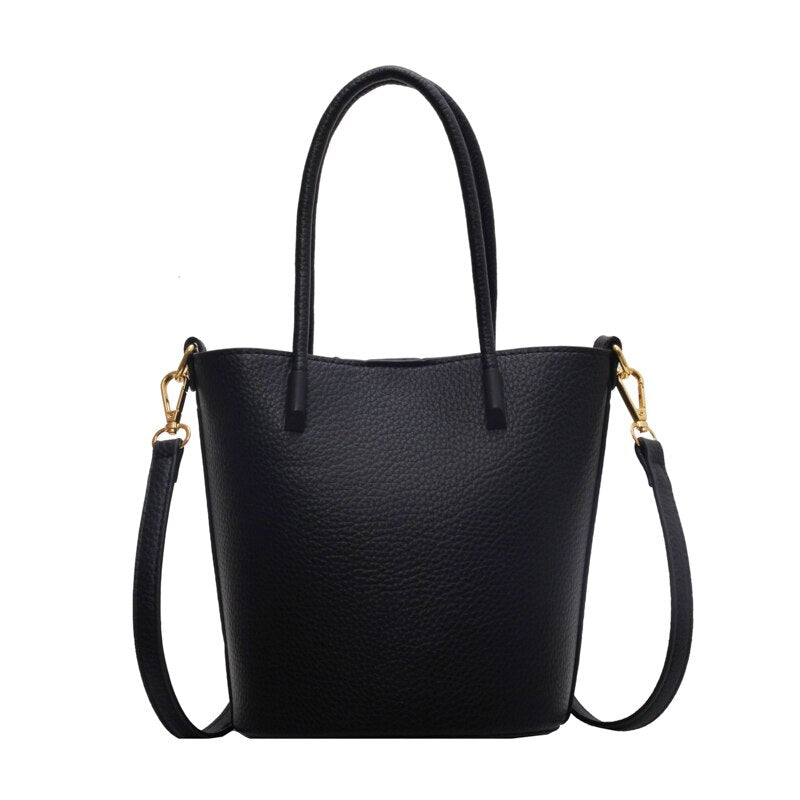 Ladies Bucket Bag Puristic Colour Chic Portable Composite Bag