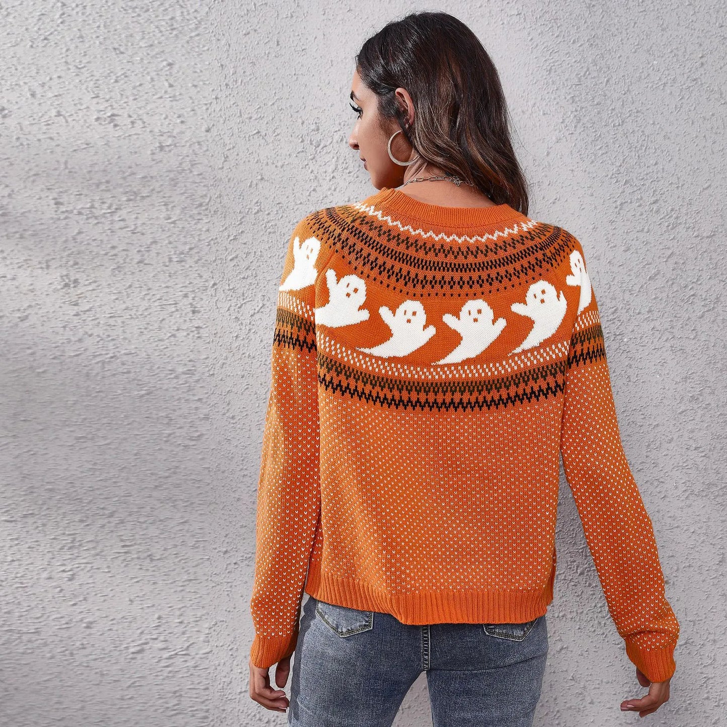 Halloween Ghost Vintage Women's Sweater