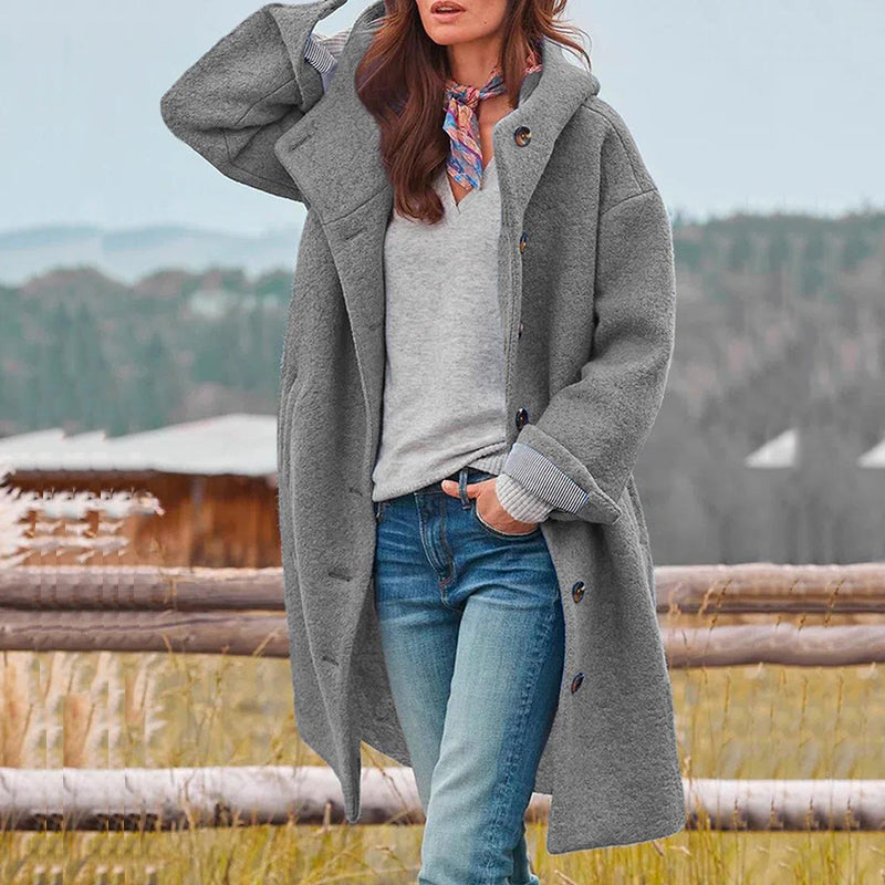 Elegant thick winter coat for women