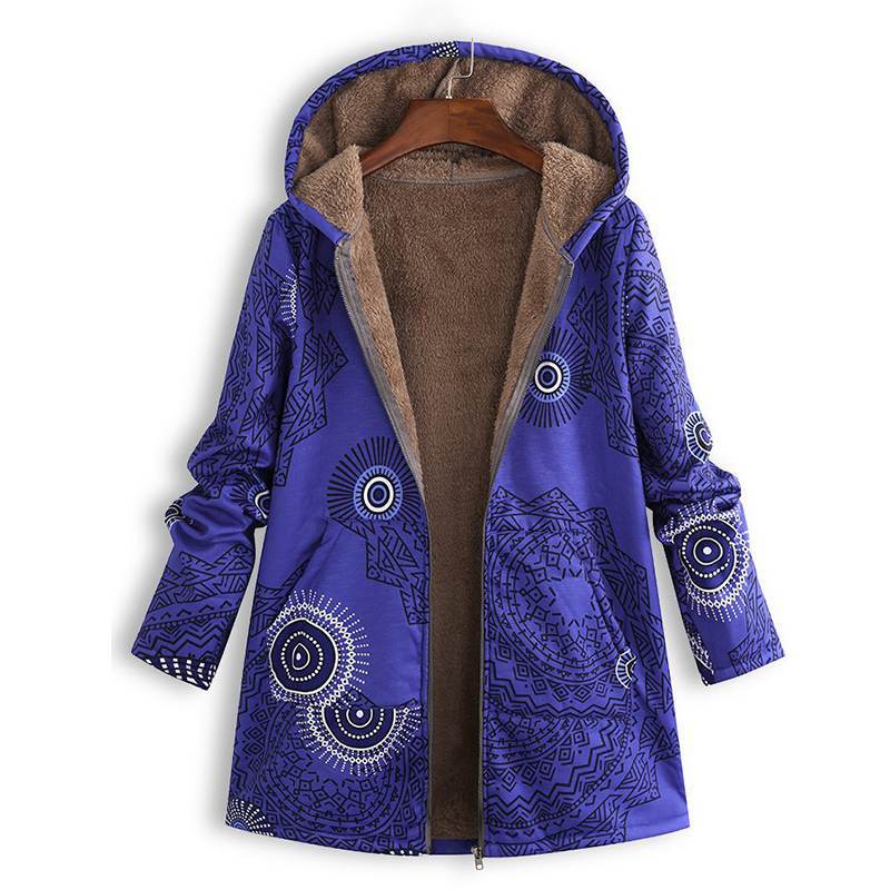 Women's Coat - Patterned Retro Style - Unique Design - Perfect for Any Occasion - Trendy Outerwear