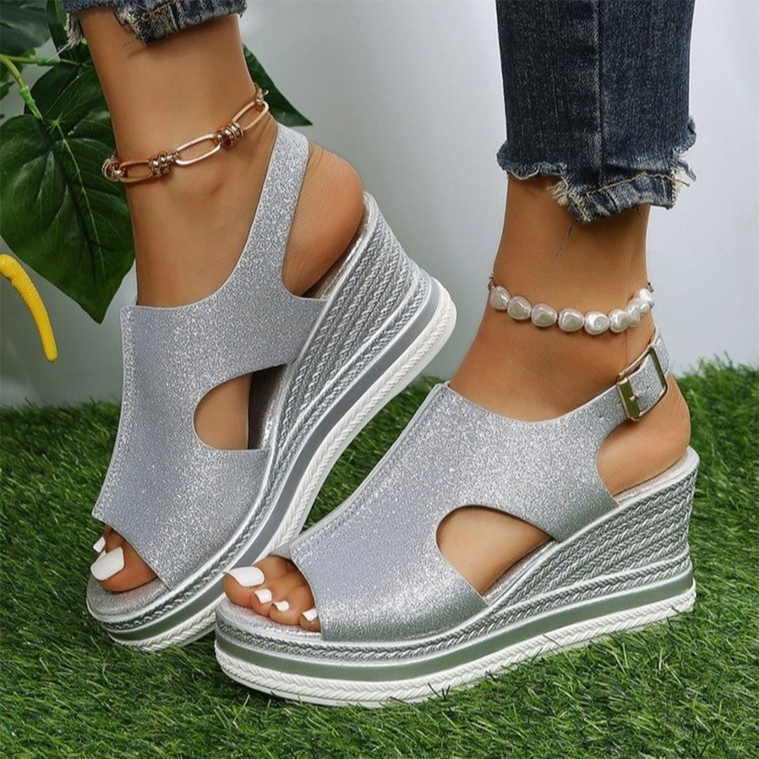 Trendy wedge sandals