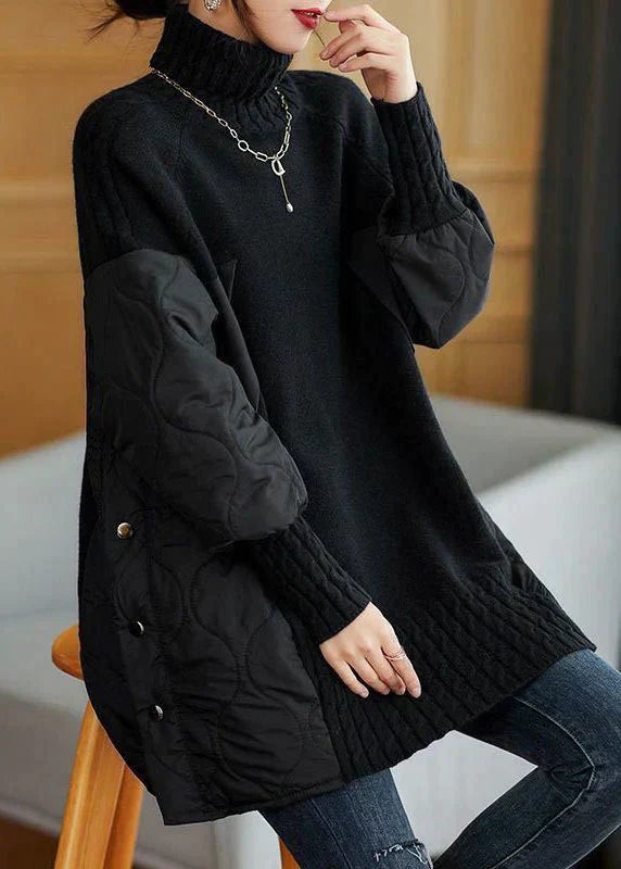 Roller collar pullover