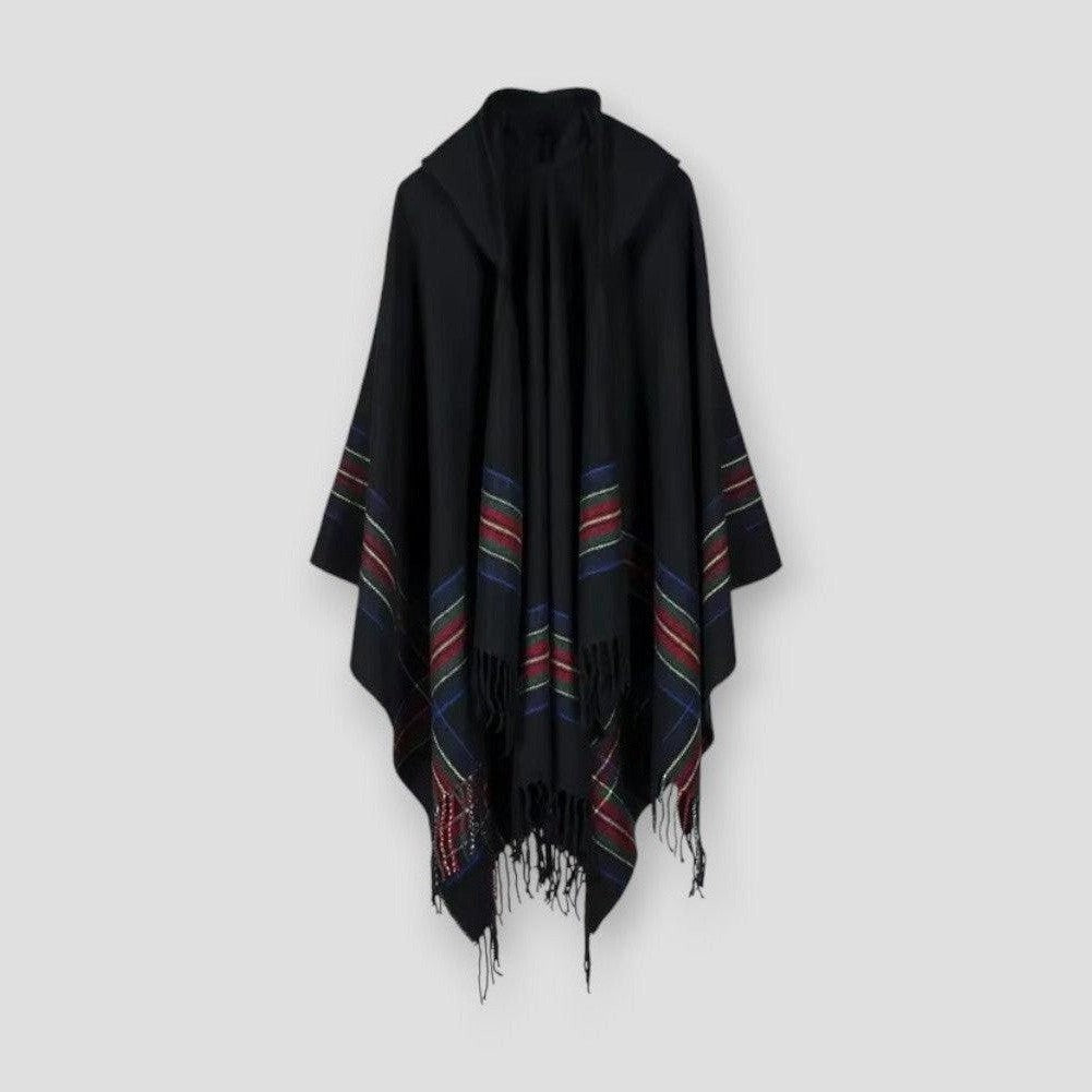 Women - Hooded Poncho - Cozy Fabric - Stylish Outdoor Cover-Up for All Seasons