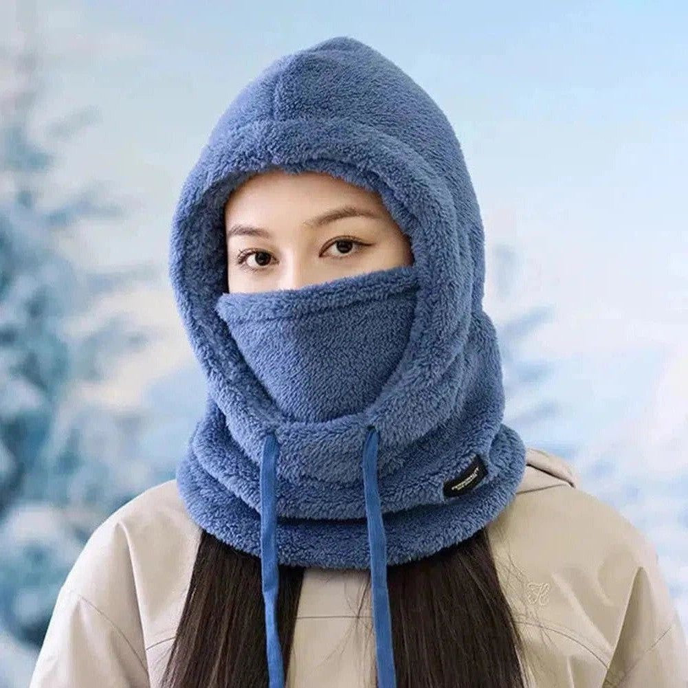 Women - Winter Hooded Mask - Warm Fleece - Cold Weather Protection